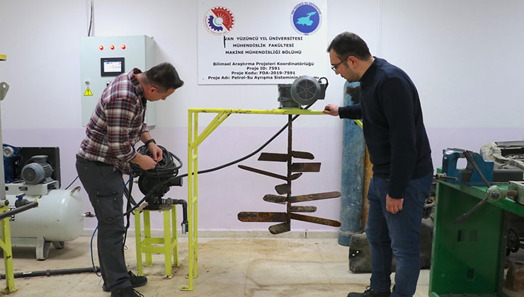 Van’da petrol-su karışımını düşük enerjiyle ayrıştıran sistemin patenti alındı