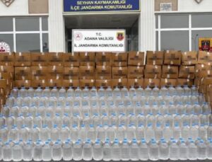 Adana’da 3 bin litre sahte alkol ele geçirildi