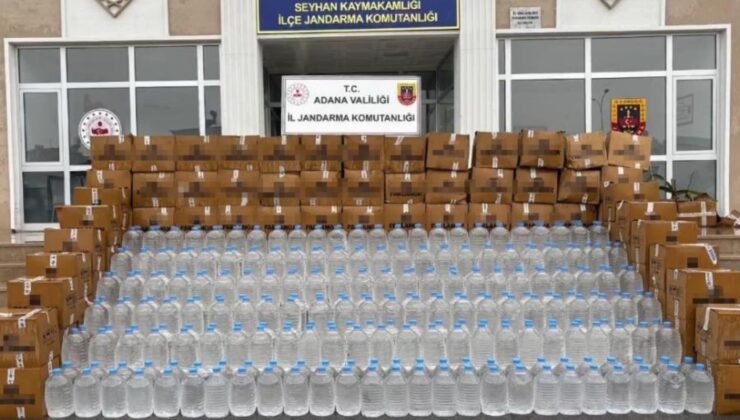 Adana’da 3 bin litre sahte alkol ele geçirildi