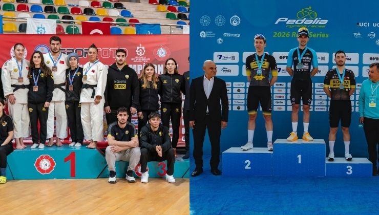 Konya Büyükşehir bisiklette zirvede, judoda kürsüde