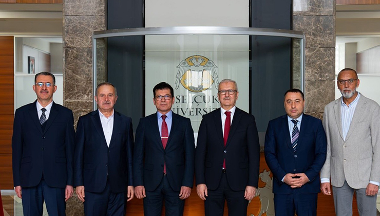 Konya heyetinden Selçuk Üniversitesi’ne ziyaret