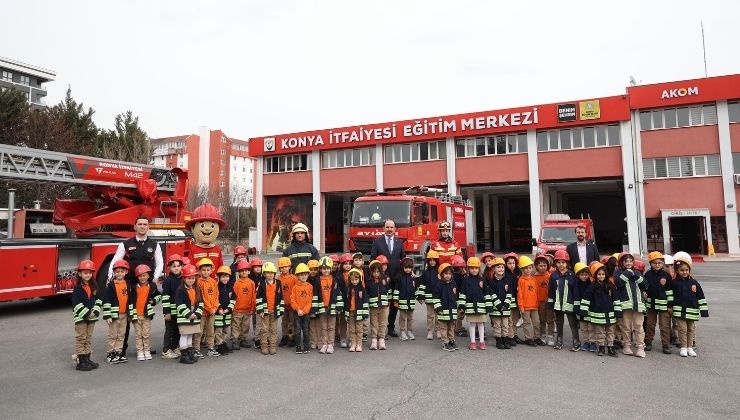 Konya’da 45 bin minik kahramana itfaiye eğitimi