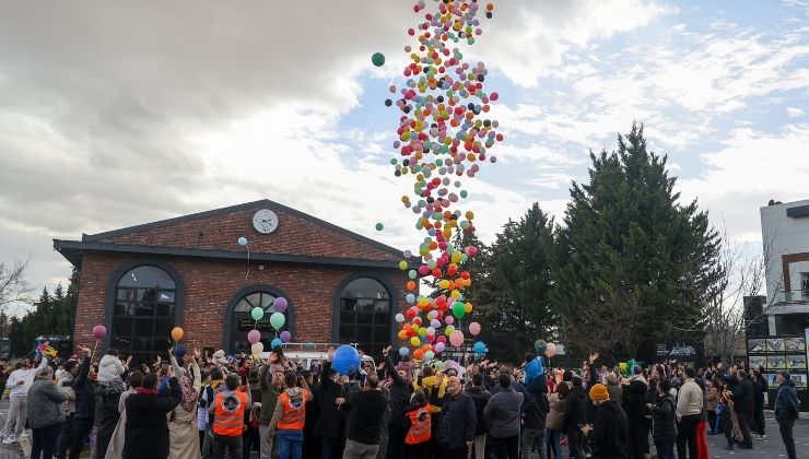 Konya’da DMD hastası Ali Hamza için gökyüzüne balonlar bırakıldı