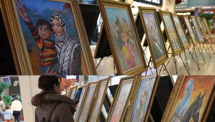 Konya’da savaşın izleri tuvale yansıdı