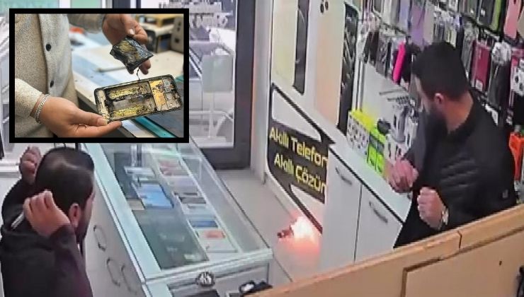 Konya’da tamir edilen telefon bir anda alev aldı