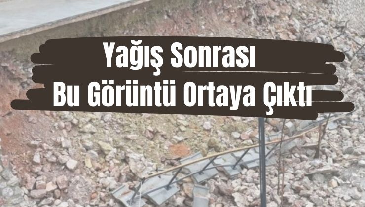 Konya’da yoğun yağış sonrası bu noktada zemin kaydı!