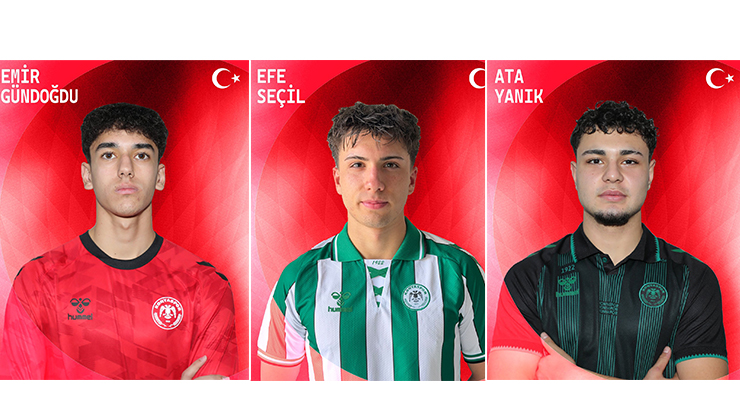Konyasporlu 3 futbolcuya milli davet