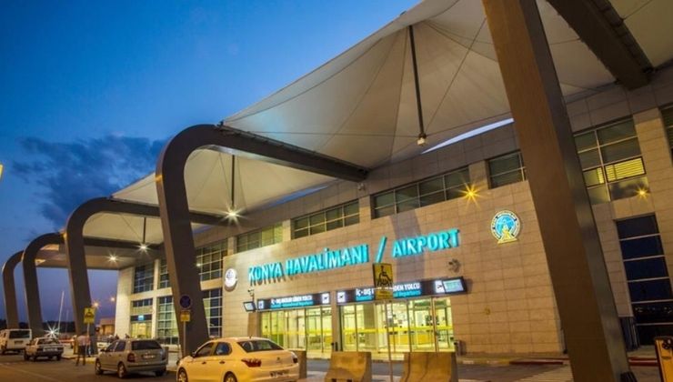 Ocak ayında Konya Havalimanı’nda yoğun trafik..