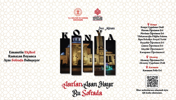 Vakıflar Konya Bölge Müdürlüğünün iftar noktaları belirlendi