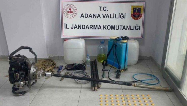 Adana’da kaçak kazı yapanlar suçüstü yakalandı