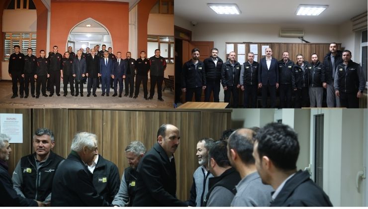 Başkan Altay’dan gece mesaisindeki personele moral ziyareti