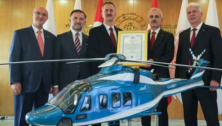 GÖKBEY Helikopteri Sertifika Teslim Töreni gerçekleştirildi