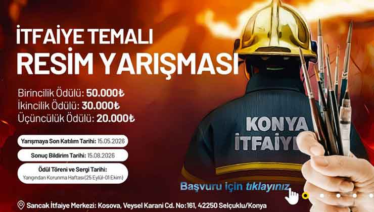 Konya Büyükşehirden “İtfaiye” temalı ödüllü resim yarışması