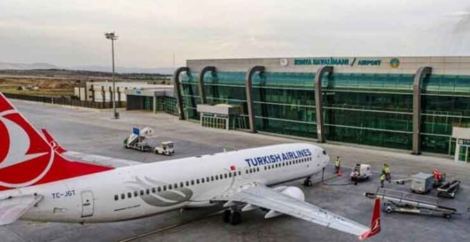 Konya Havalimanı’nda dikkat çeken trafik