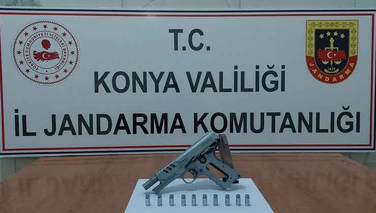 Konya’da çok sayıda silah ve silah parçası ele geçirildi: 1 tutuklama