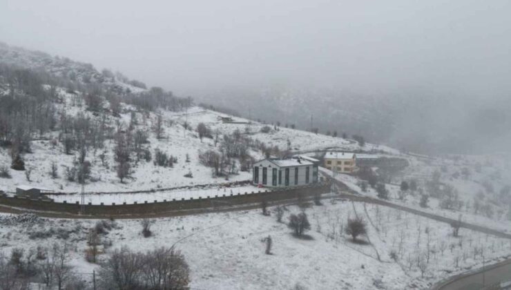 Konya’nın ilçesinde kar yağışı başladı