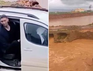 Mardin’de sağanak nedeniyle köprü yıkıldı, ‘dünyanın en uzun adamı’ yolda kaldı