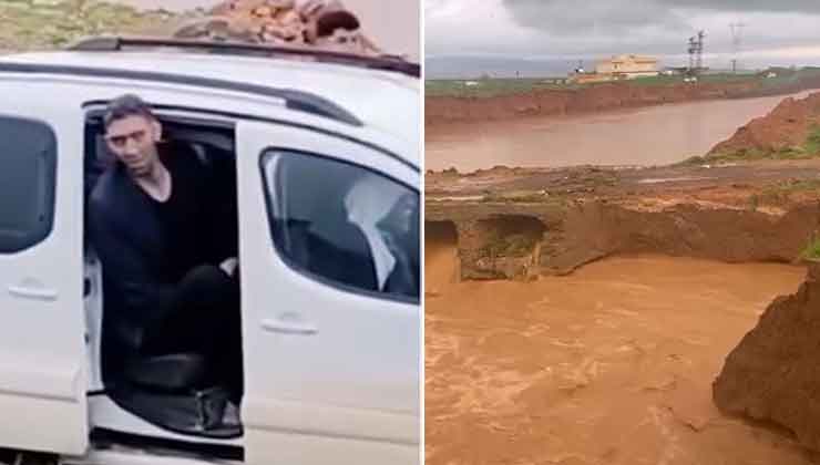 Mardin’de sağanak nedeniyle köprü yıkıldı, ‘dünyanın en uzun adamı’ yolda kaldı