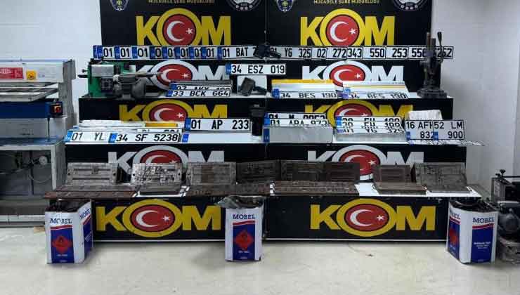 Merdiven altı plaka basım atölyelerine baskın: 4 tutuklama