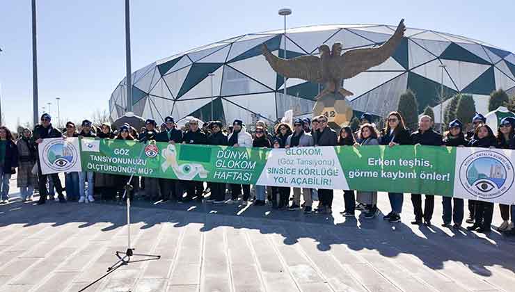 Selçuk Üniversitesinde kurulan stantta 3 gün göz tansiyonu ölçülecek