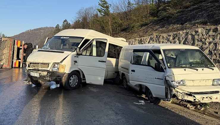 Zonguldak-Ankara kara yolundaki trafik kazalarında 10 kişi yaralandı